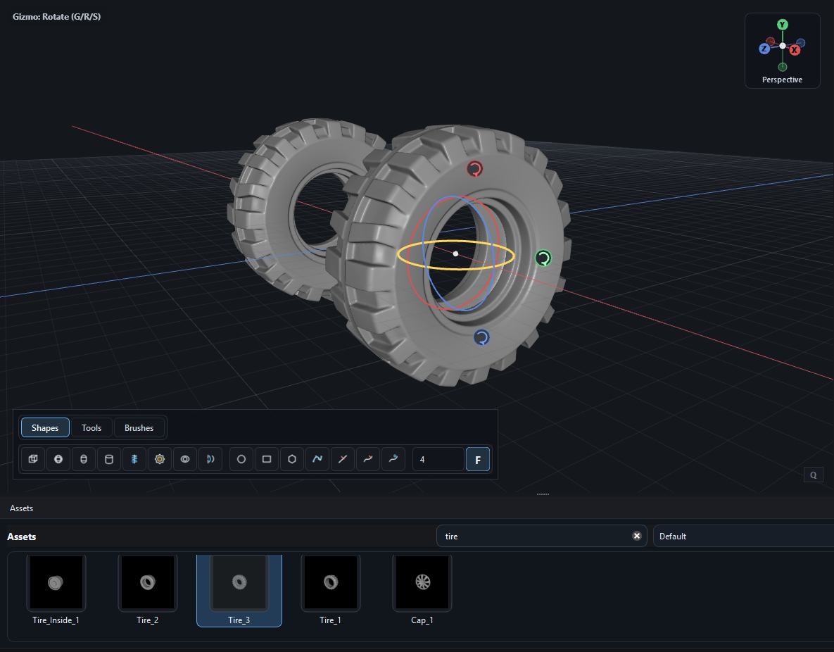 New Assets and Rotate Gizmo