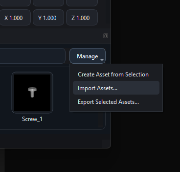 Separate Asset Library Download